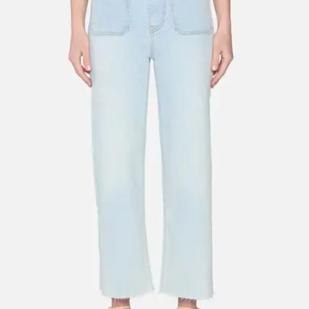 FRAME The Anchor Patch Pocket Jeans (Float Raw Fray) | SIZE 29